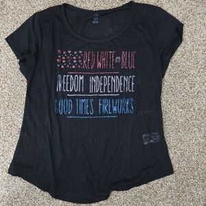 Women's Black Graphic Tee